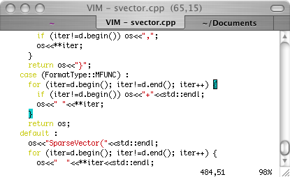 iTerm met VIM en tabtitels