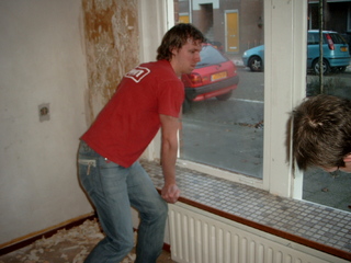 Rob sloopt vensterbank